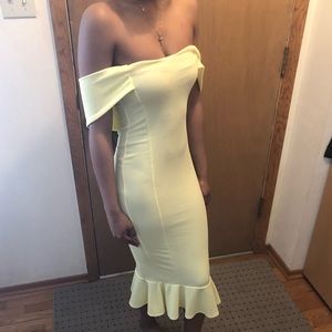 yellow cocktail dress